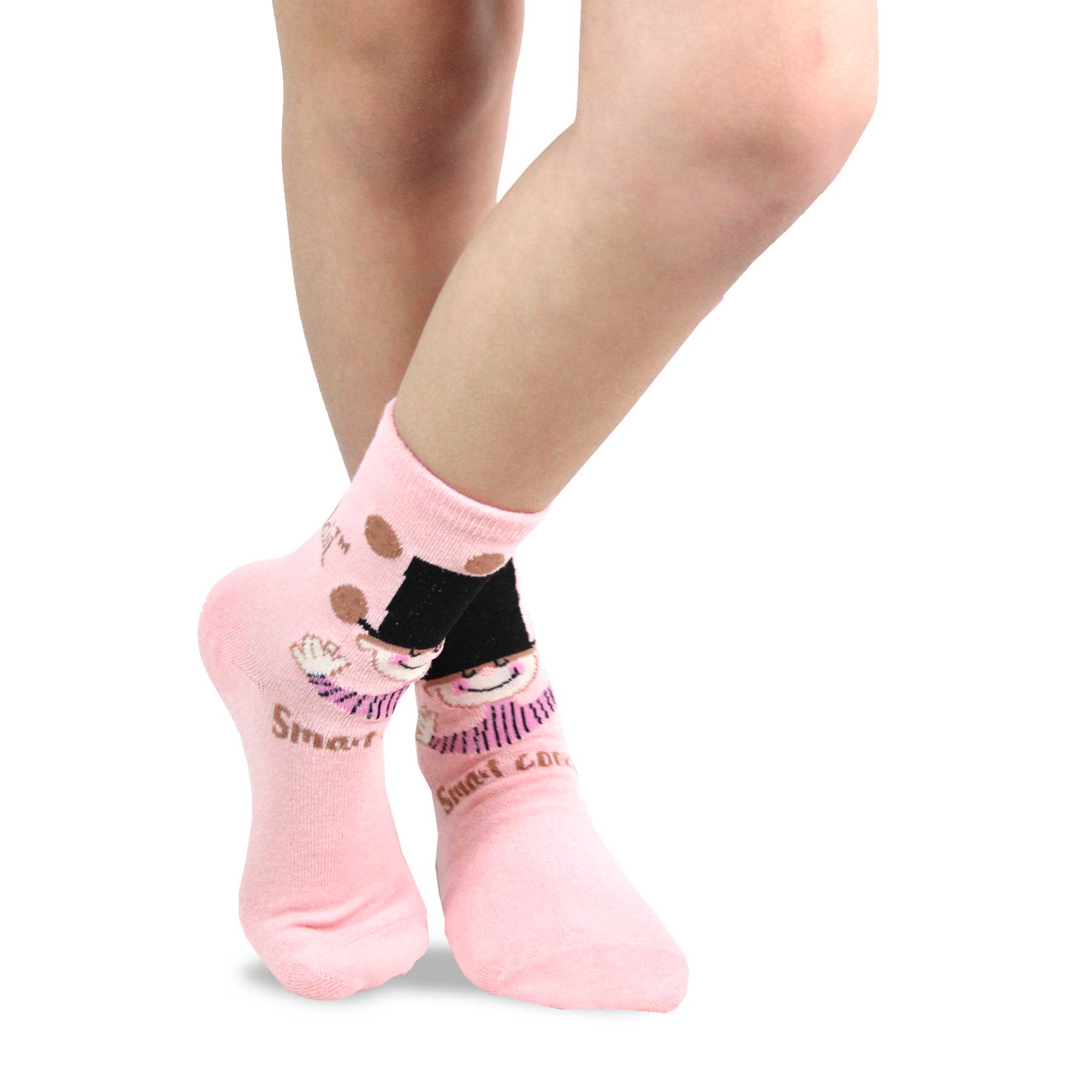 Mary Blair 3-Pack Set Pink and Blue Magic and Whimsy Novelty Kids Cotton Crew Socks
