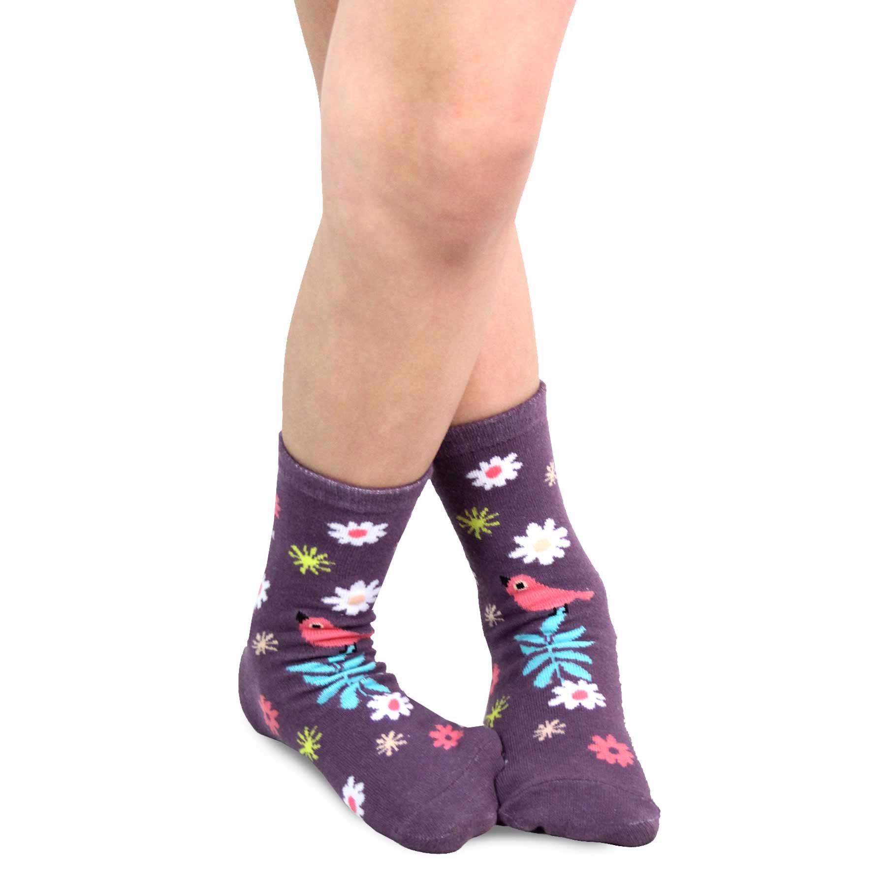 Mary Blair 3-Pack Set Pink and Blue Magic and Whimsy Novelty Kids Cotton Crew Socks