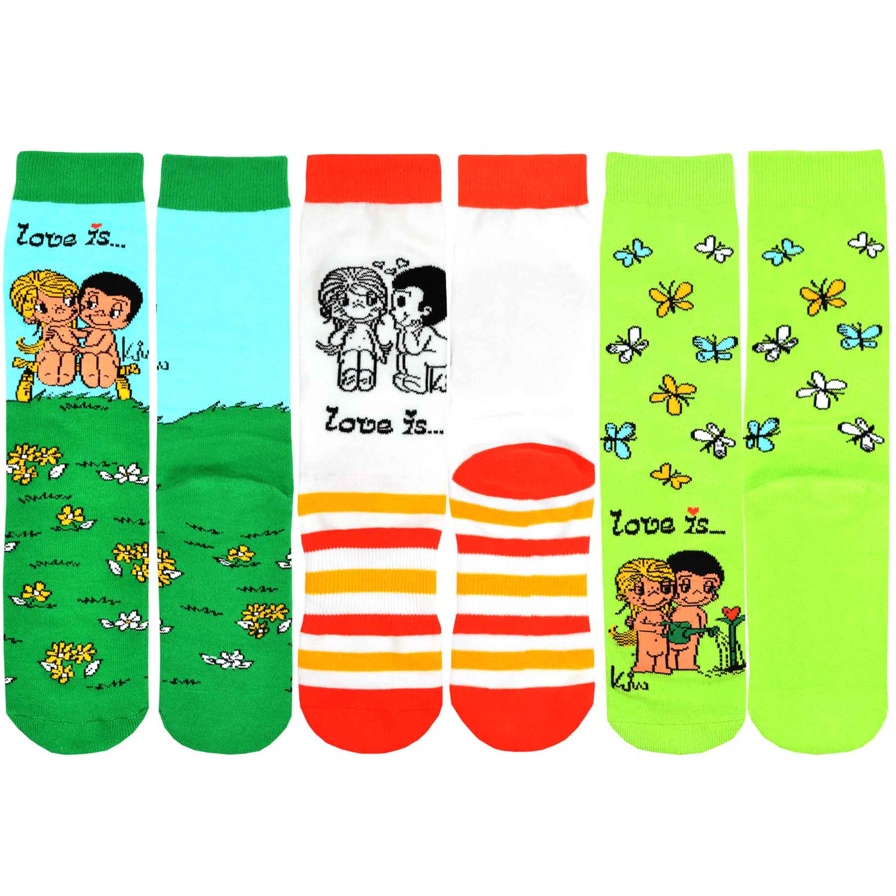 Love Is  3-Pack Set Stargazing with You Novelty Crew Socks