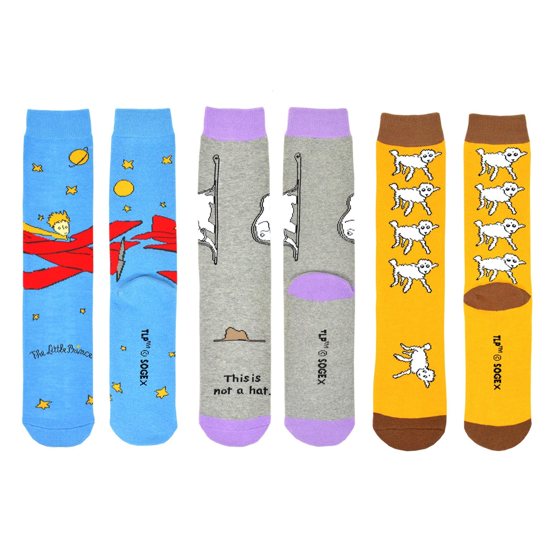 [The Little Prince] Character Knitted Women’s Crew Socks – 3 Pair Pack