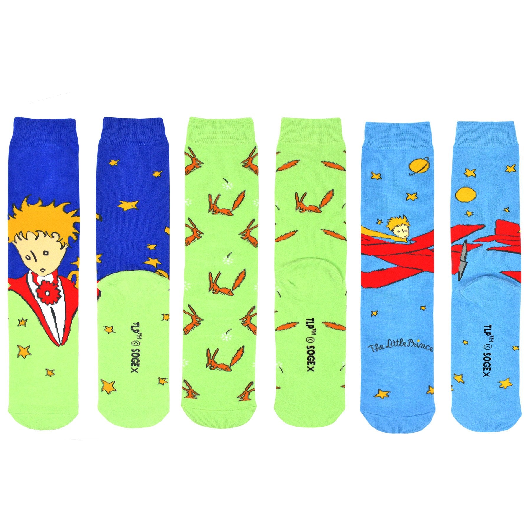 [The Little Prince] Character Knitted Women’s Crew Socks – 3 Pair Pack