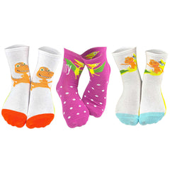 3 Pair Dinosaur Train All Aboard Crew Socks