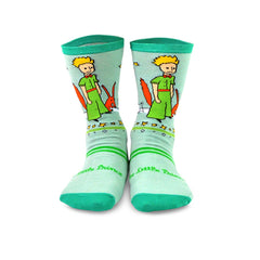[The Little Prince] Fox, Rose & Airplane Kids Cotton Crew Socks – 3 Pair Pack