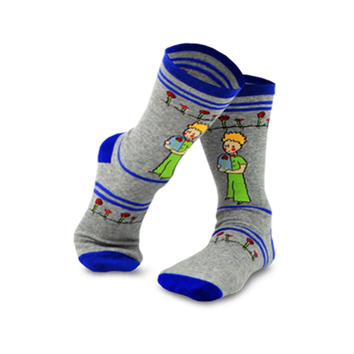 [The Little Prince] Fox, Rose & Airplane Kids Cotton Crew Socks – 3 Pair Pack