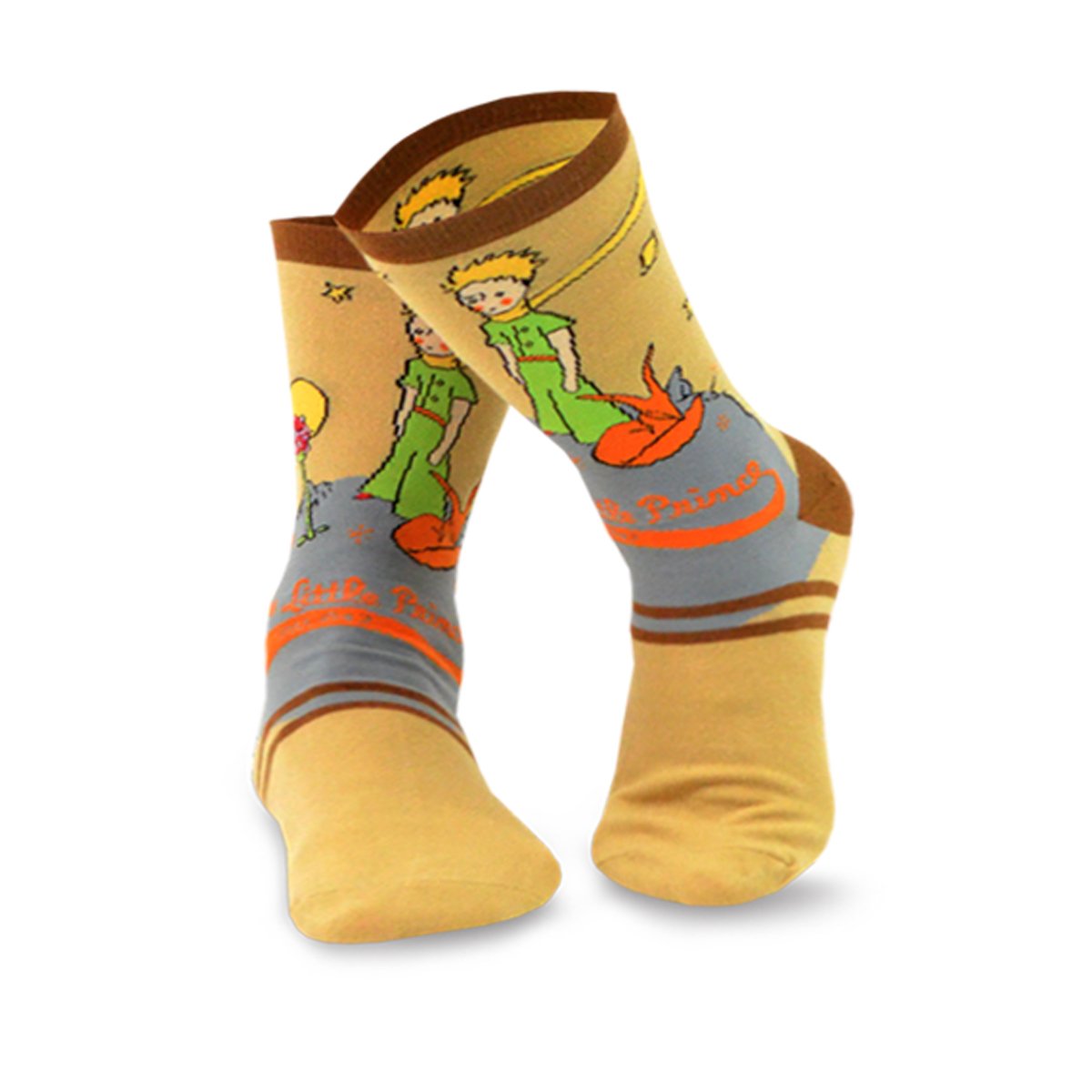 [The Little Prince] Fox, Rose & Airplane Kids Cotton Crew Socks – 3 Pair Pack