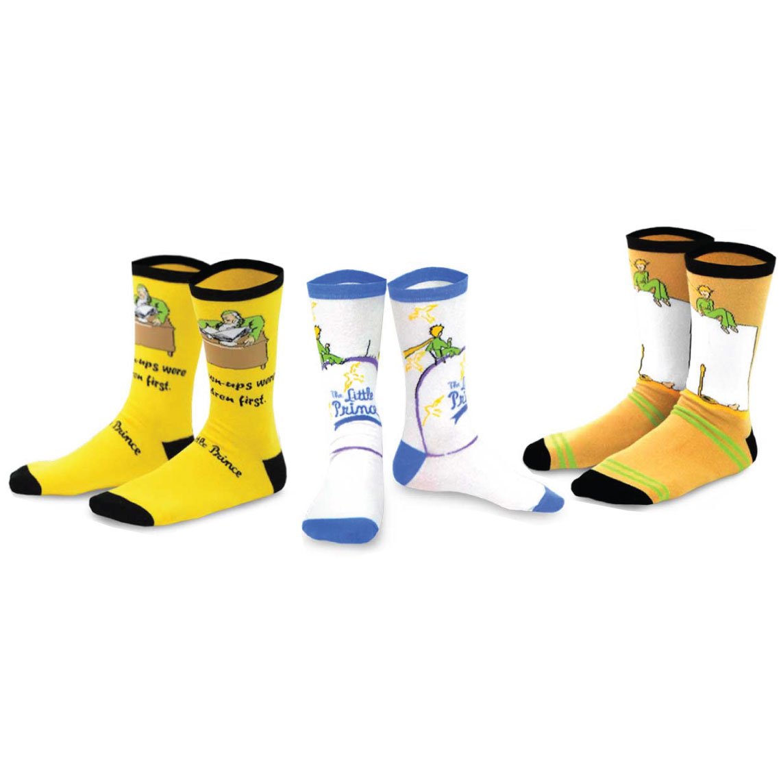 [The Little Prince] Silly Fun Kids Crew Socks Gift Box – 6 Pair Set