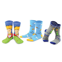 [The Little Prince] Silly Fun Kids Crew Socks Gift Box – 6 Pair Set