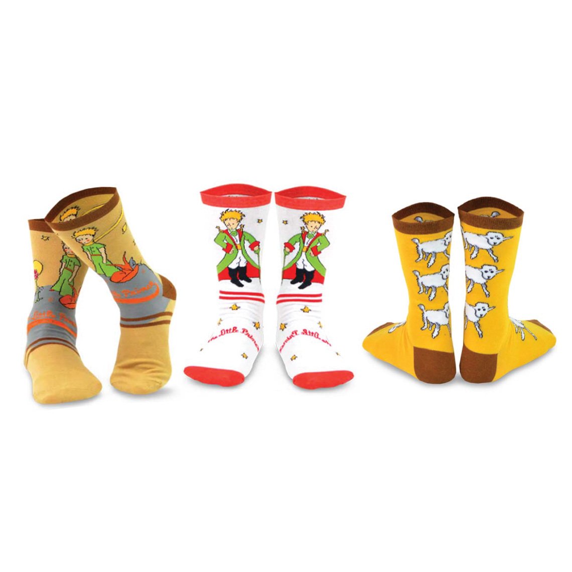 [The Little Prince] Silly Fun Kids Crew Socks Gift Box – 6 Pair Set