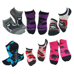 Emily the Strange Fun Casual Black Cat Ankle No-Show Socks - 6 Pair (Adult Size)