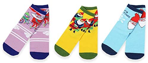 Mary Blair Womens' Christmas 3-Pair  Crew Socks