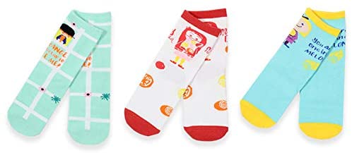 Mary Blair Kids' Girls Fun Cotton 3-Pair Novelty Kids Cotton Crew Socks