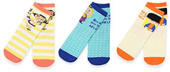 Mary Blair Kids' Girls Fun Cotton 3-Pair Novelty Kids Cotton Crew Socks