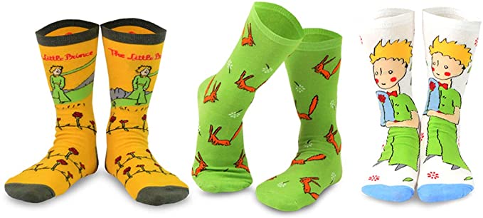 [The Little Prince] Silly Fun Kids Crew Socks Gift Box – 6 Pair Set