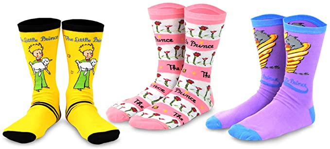 [The Little Prince] Silly Fun Kids Crew Socks Gift Box – 6 Pair Set