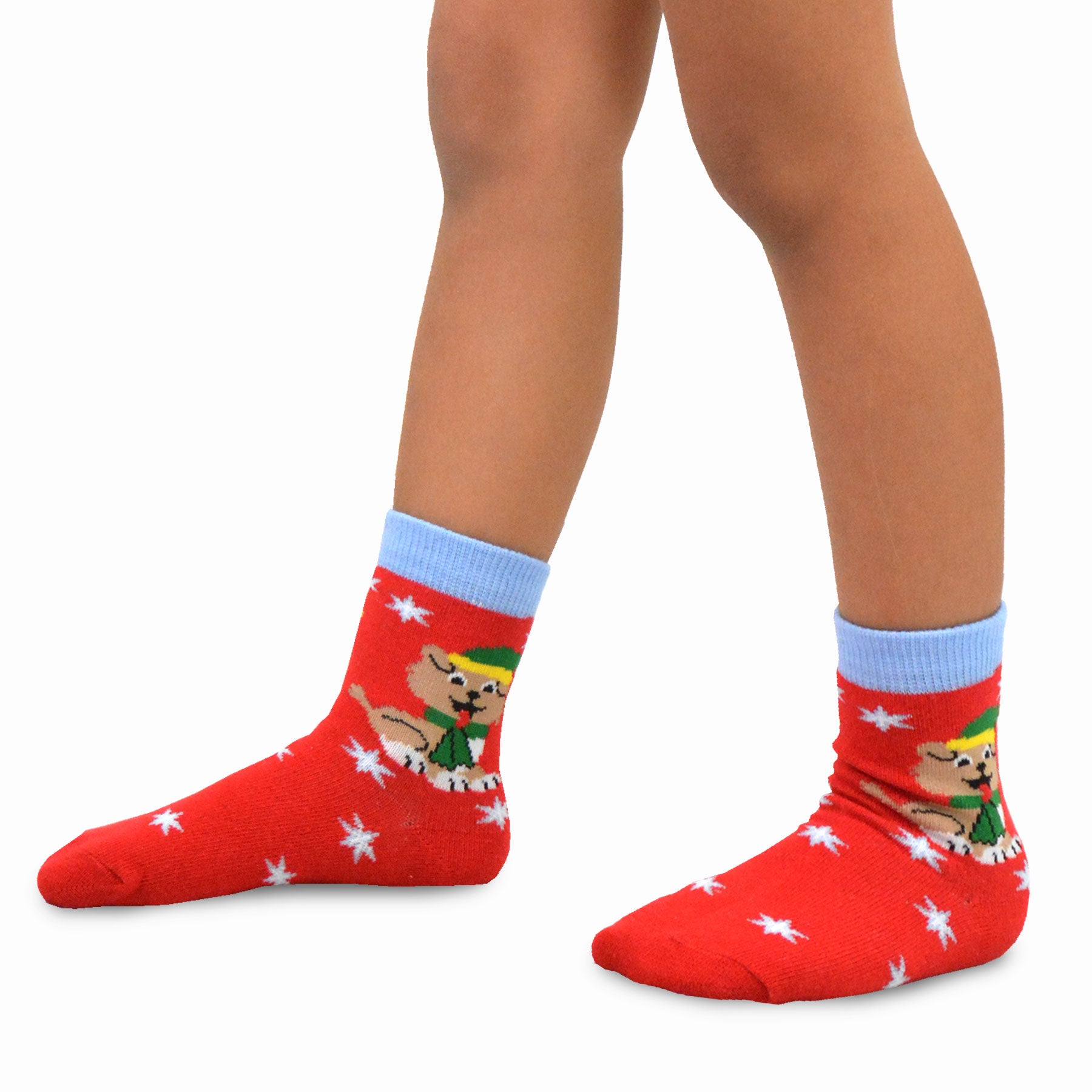 Christmas Kids 4 Pack Cotton Crew Holiday Dog Christmas Socks
