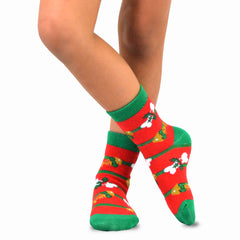 Christmas Kids 4 Pack Cotton Crew Holiday Dog Christmas Socks