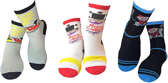 Mary Blair Womens' Christmas 3-Pair  Crew Socks