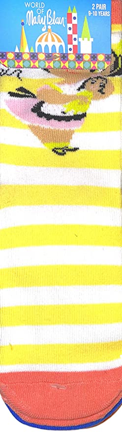 Mary Blair Kids' Girls Fun Cotton 3-Pair Novelty Kids Cotton Crew Socks