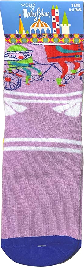 Mary Blair Womens' Christmas 3-Pair  Crew Socks