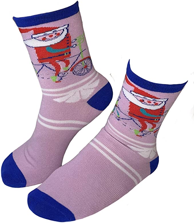 Mary Blair Kids' Girls Christmas Cotton 3-Pair Crew Socks