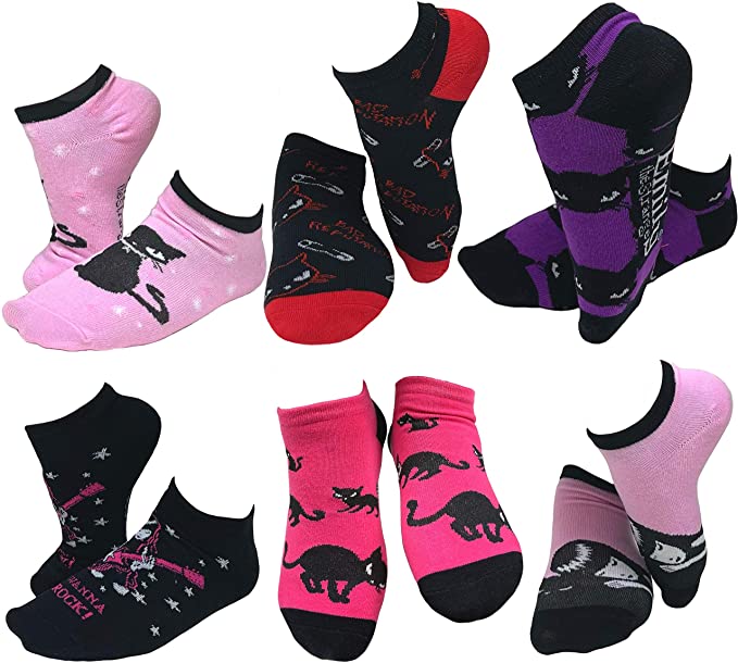 Emily the Strange Kitty Cat No Show Box Set - 12 Pair ( Adult Size )