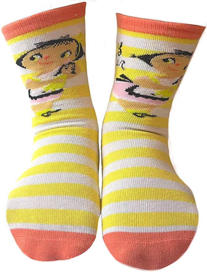 Mary Blair Kids' Girls Fun Cotton 3-Pair Novelty Kids Cotton Crew Socks
