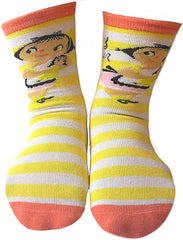 Mary Blair Kids' Girls Fun Cotton 3-Pair Novelty Kids Cotton Crew Socks