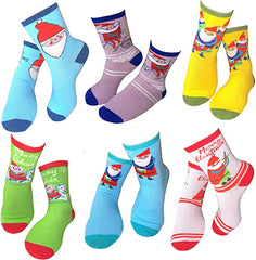Mary Blair Kids' Girls Christmas Cotton 6-Pair Crew Socks