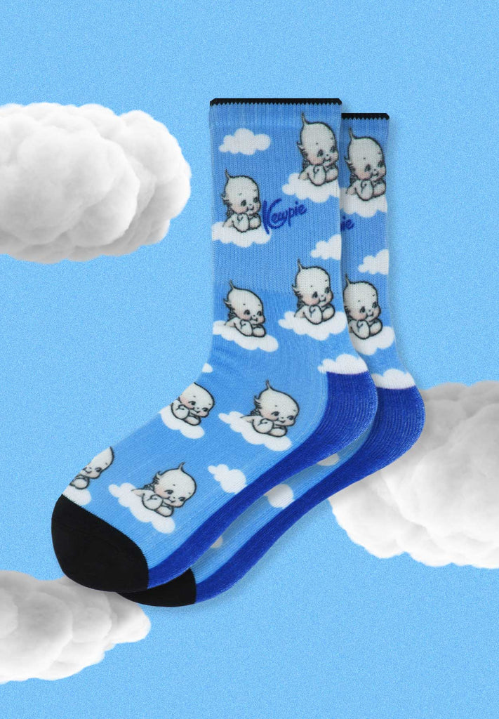 Kewpie In the Clouds Print Crew Socks