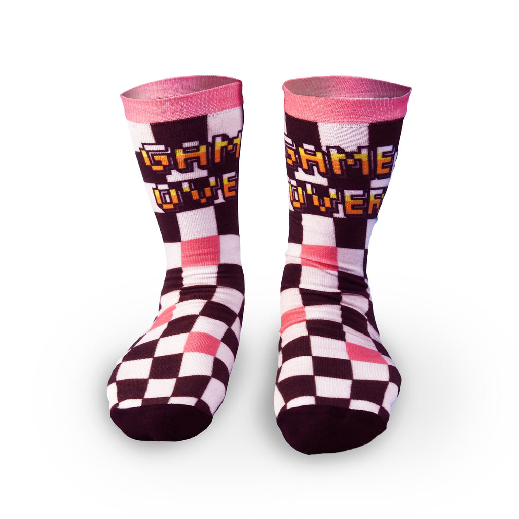 Game Over Printed Crew Socks