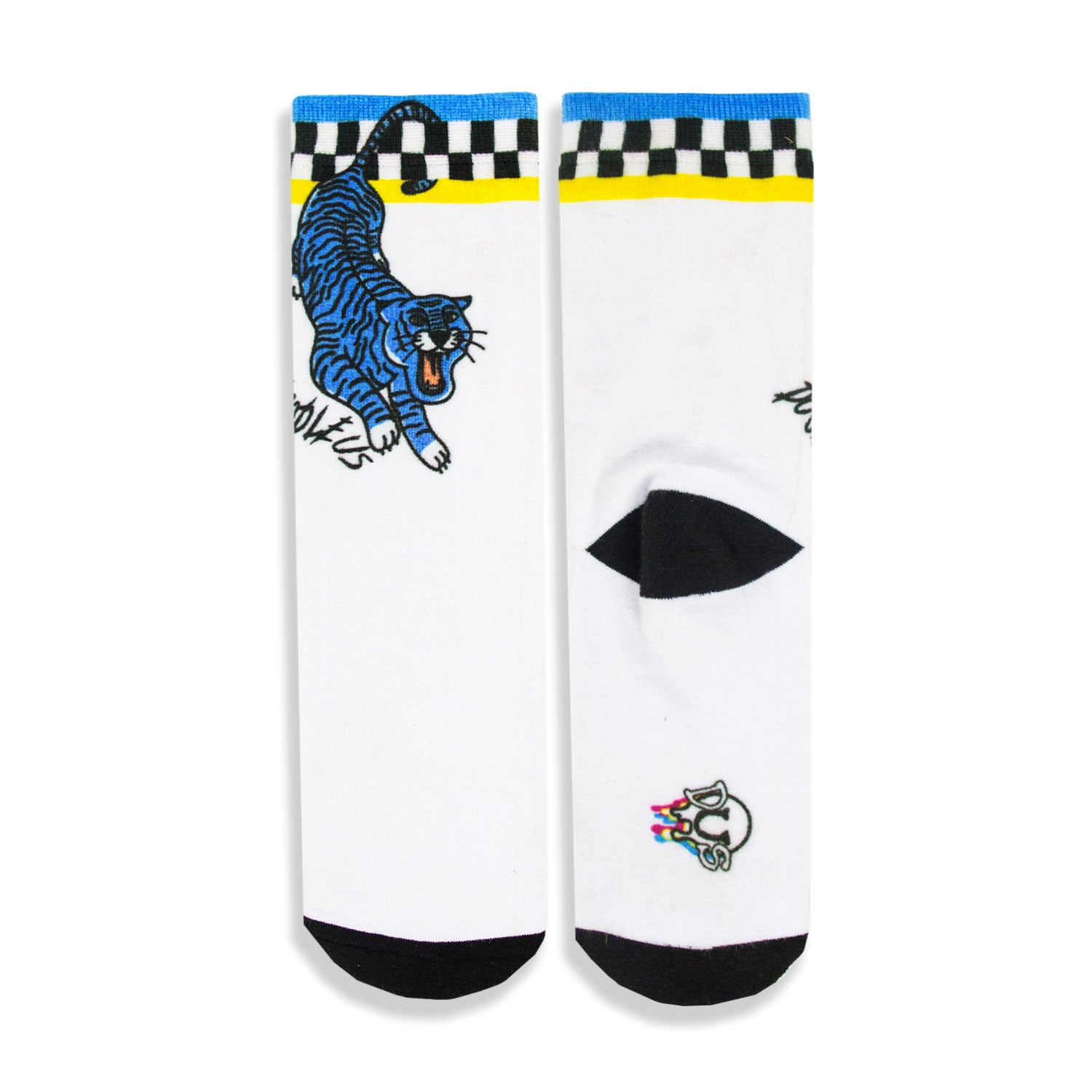 COOL BLUE TIGER PRINTED SOCKS