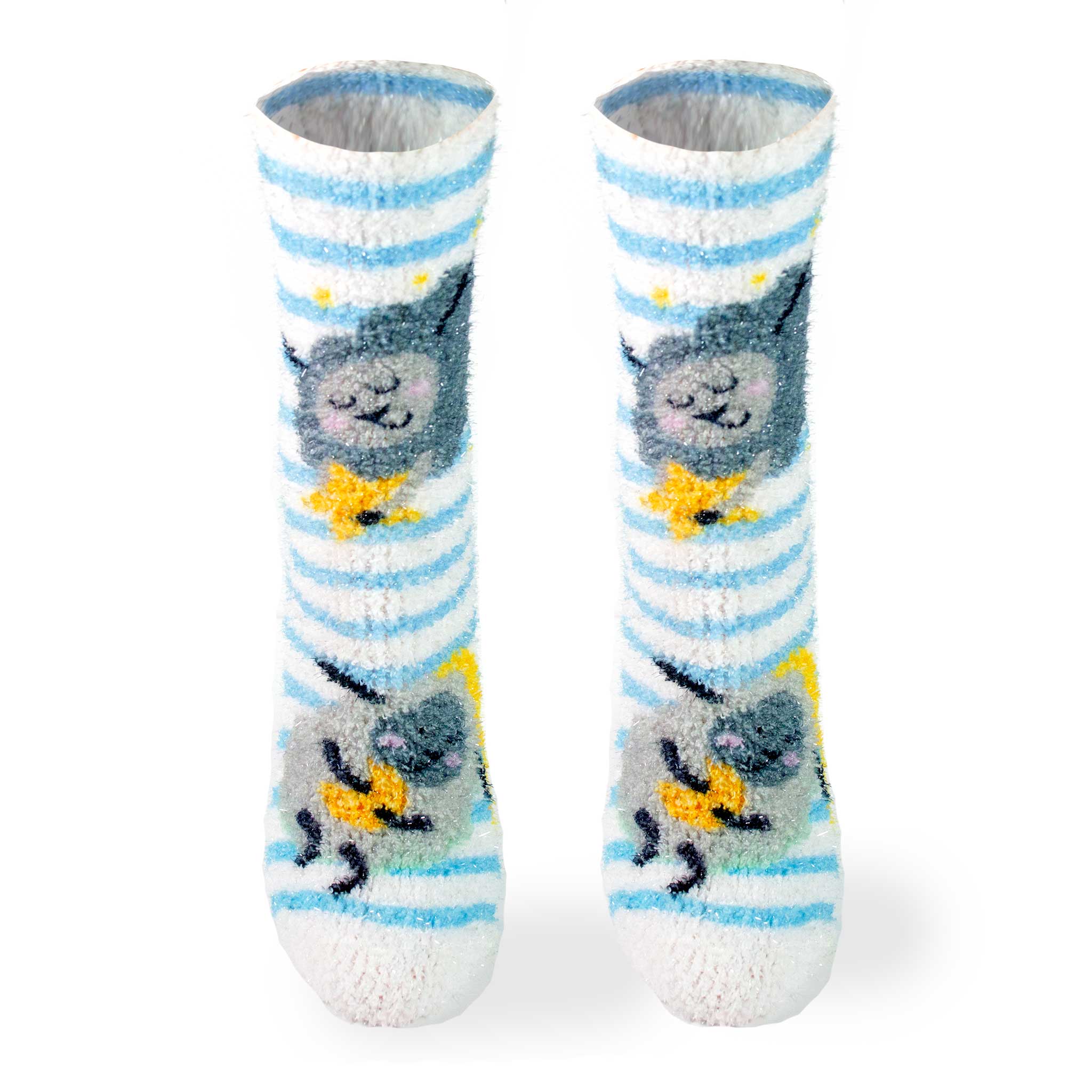 Sleeping Sheep Fuzzy Print Sock