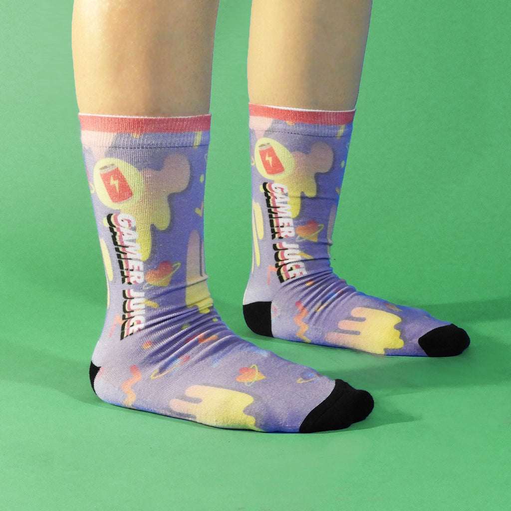 Gamer Juice Printed Crew Socks
