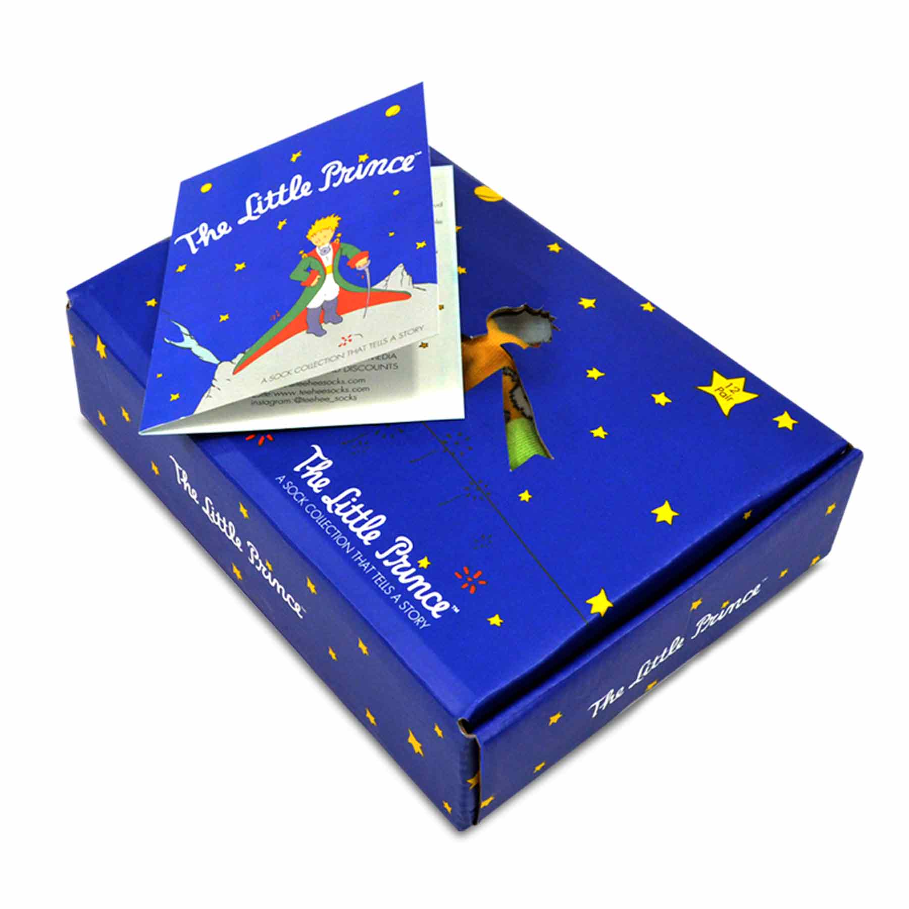 [The Little Prince] Space Boy Classic Book Crew Socks – 12 Pair Gift Box