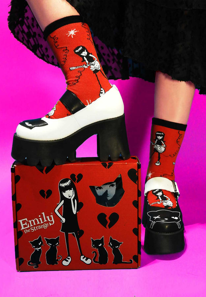 Emily The Strange Halloween Socks for Women 12 Pack with Gift Box