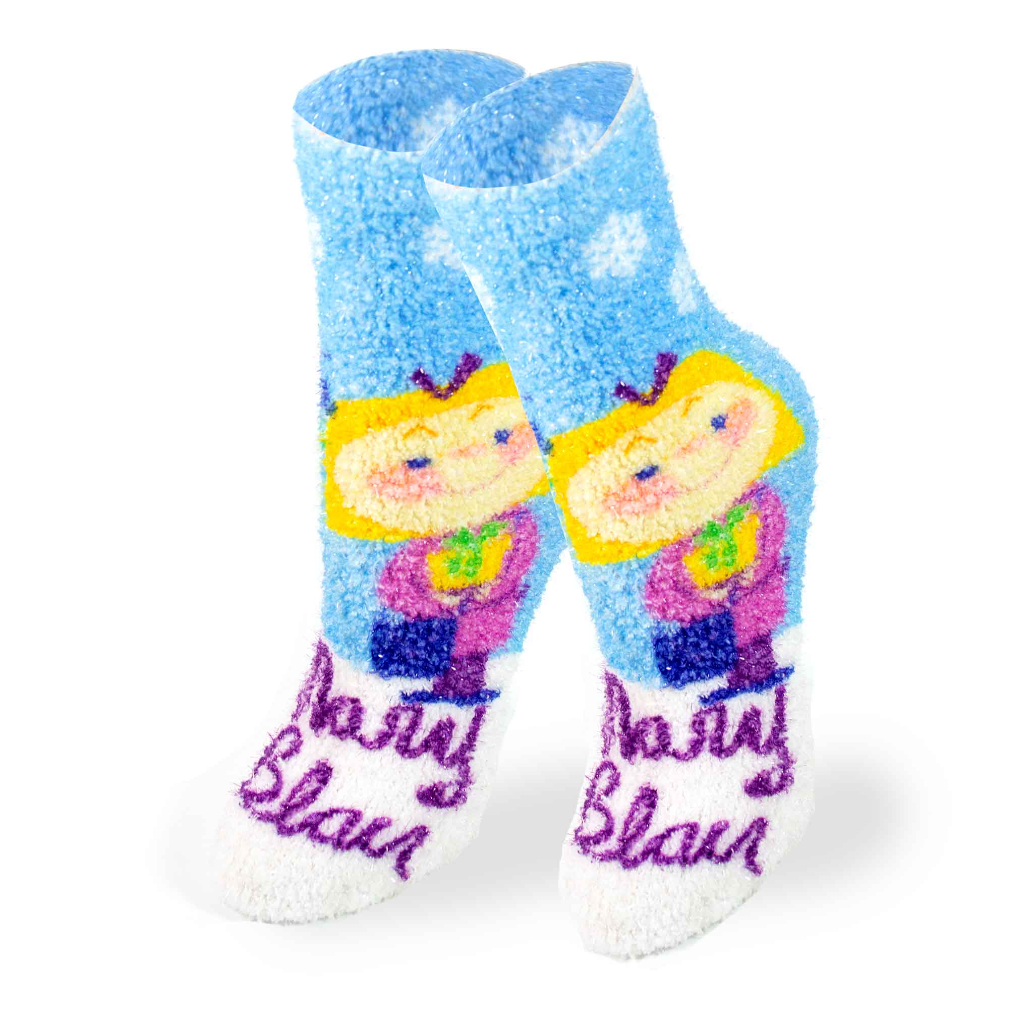 Mary Blair Melon Girl Fuzzy Sock