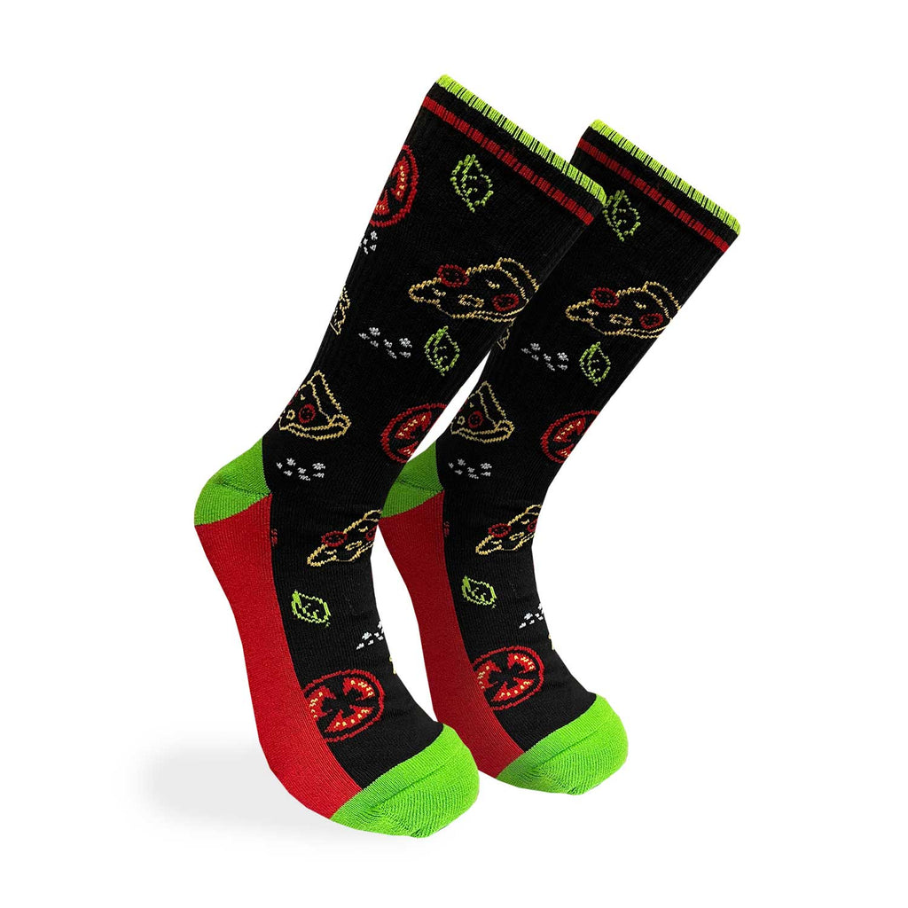 Neon Pizza Socks